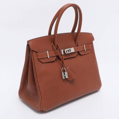 Hermès Noisette Evercolor Leather Palladium Hardware Birkin 30 Bag