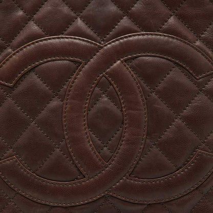Chanel Dark Brown Quilted Leather CC Bag