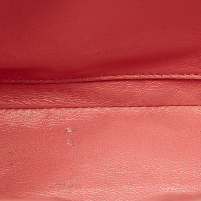 Chanel Pink Chevron Patent Leather Jumbo Flap Bag