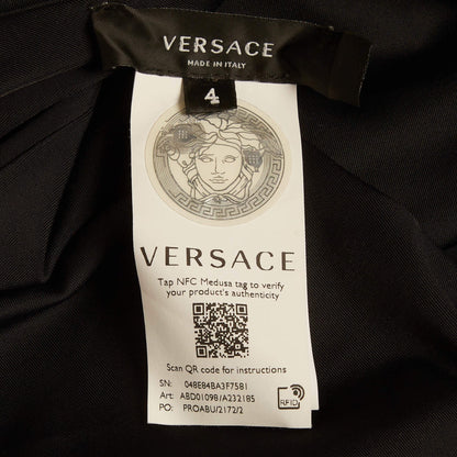 Versace Black Greca Border Jersey Swimsuit S