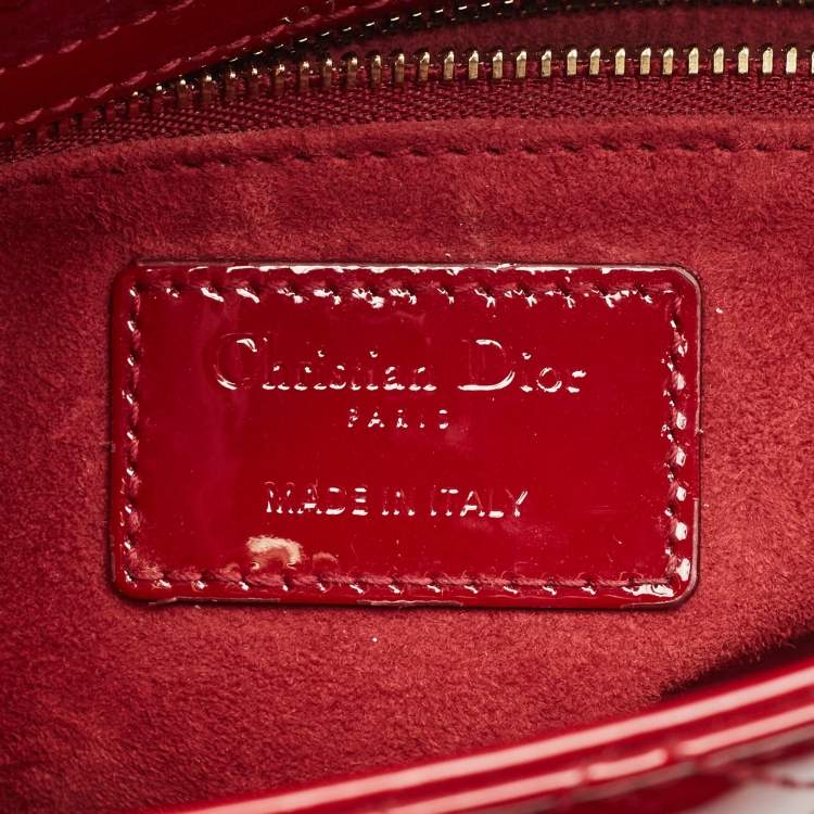 Dior Small Lady Dior Tote in Red