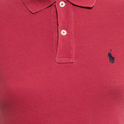 Ralph Lauren Red Cotton Pique Skinny Polo T-Shirt - Size S