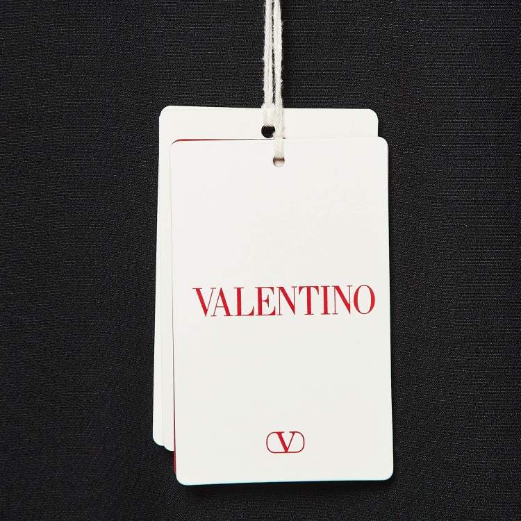 Valentino Black Wool Stud Button Detail Short Dress – Size M – Brand New