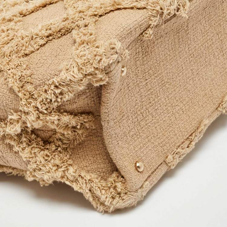 Chanel Beige Tweed CC Nature Tote Bag