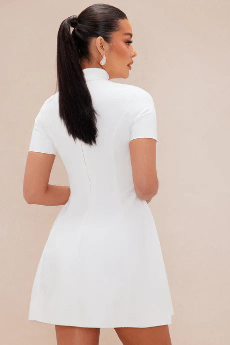 Blakely White Bandage Mini Dress – Pre-Order Civil Wedding Look