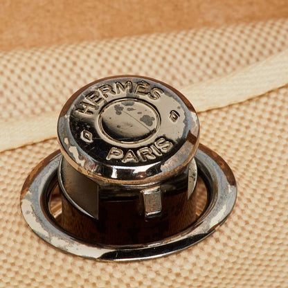 Hermès Ecru/Natural Toile Canvas and Vache Leather Herbag 2-in-1 Backpack