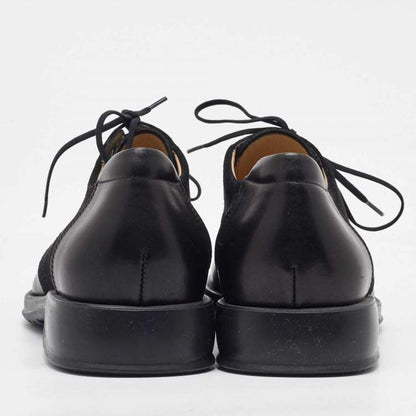 Salvatore Ferragamo Men’s Black Suede & Leather Derby Shoes - Size 41.5 - Brand New