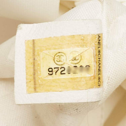 Chanel White Caviar Leather CC Tote