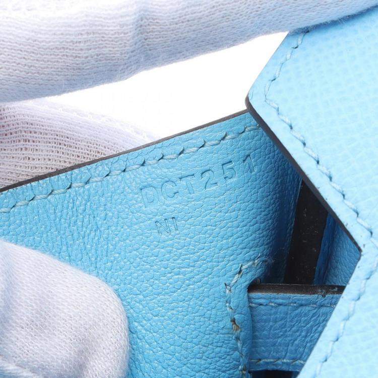 Hermès Birkin 30 Celeste Blue Epsom Leather with Gold Hardware