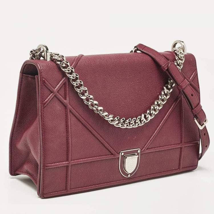 Dior Large Burgundy Shoulder Bag