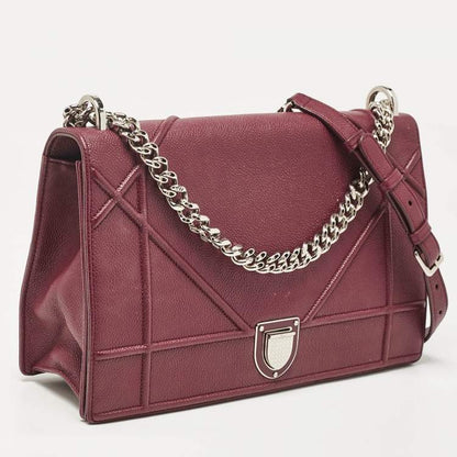 Dior Large Burgundy Shoulder Bag