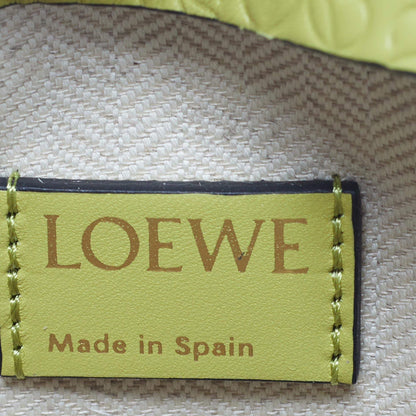 Loewe T Mini Green Anagram Embossed Leather Pouch