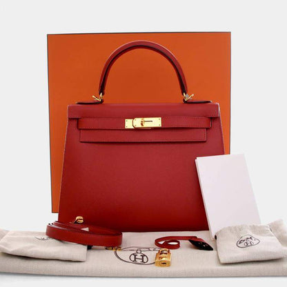 Hermes Rouge Casaque Epsom Sellier Kelly 28