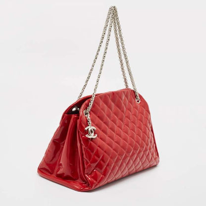 Chanel Red Patent Leather Large Just Mademoiselle Bag