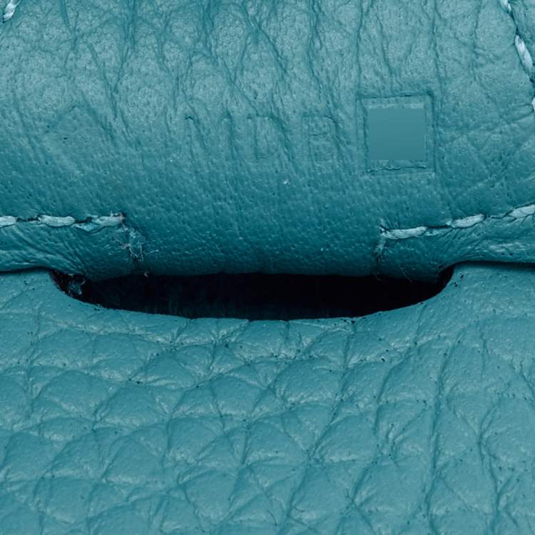 Hermès Evelyne III PM Bag in Turquoise Blue Togo Leather