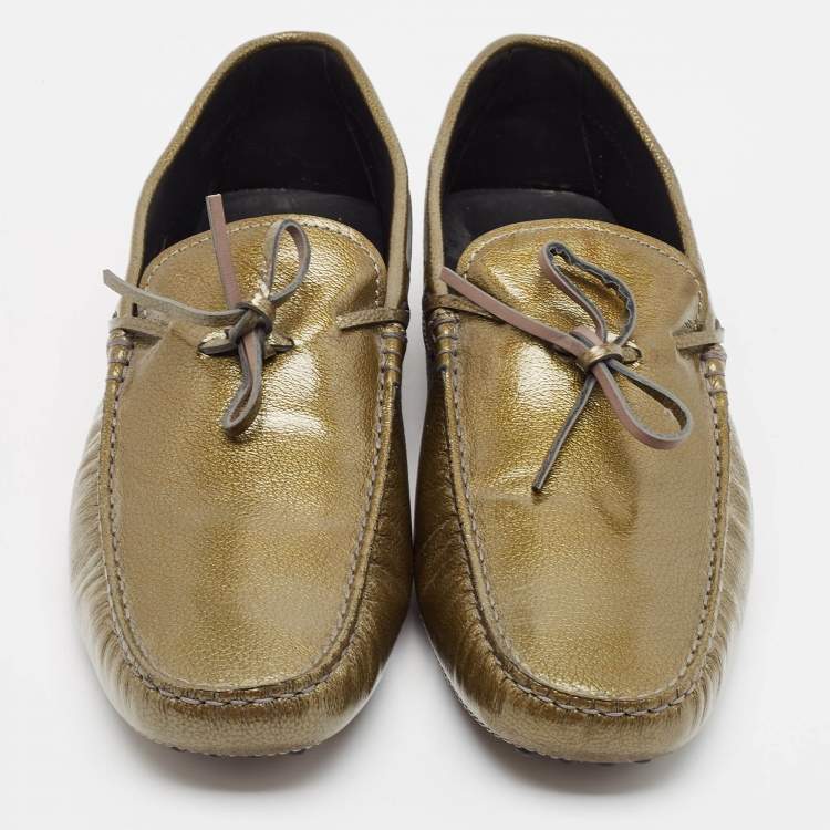 Tod’s Green Patent Leather Driver Loafers – Size 44.5