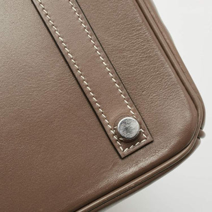 Hermès Birkin 25 Etoupe Tadelakt Leather Bag
