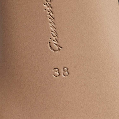 Gianvito Rossi Rania Size 38 Black Mesh and Suede Mules