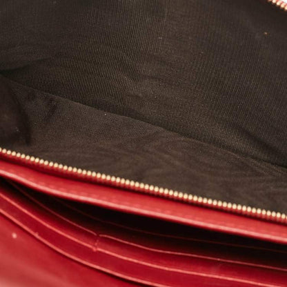 Gucci Red Leather Flap Wallet on Strap