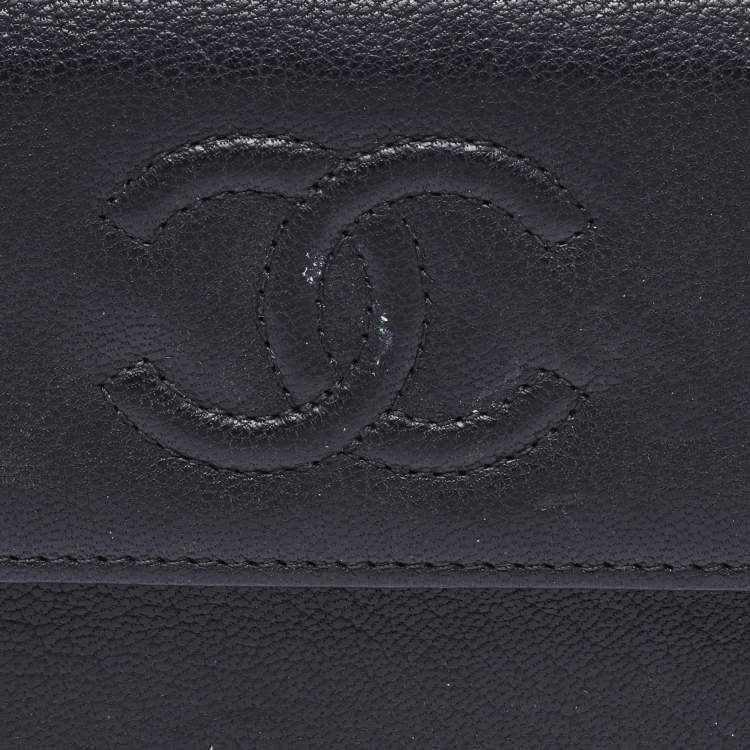 Chanel Black Timeless CC Flap Trifold Wallet – Caviar Leather