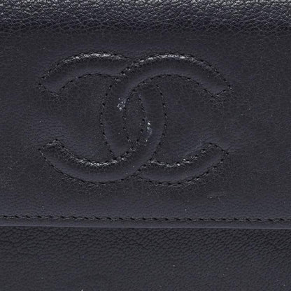 Chanel Black Timeless CC Flap Trifold Wallet – Caviar Leather