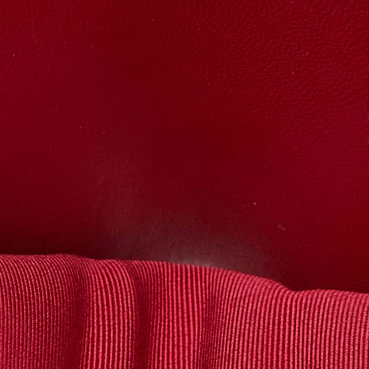 Chanel Red Quilted Leather Trifold CC Wallet – Good Condition