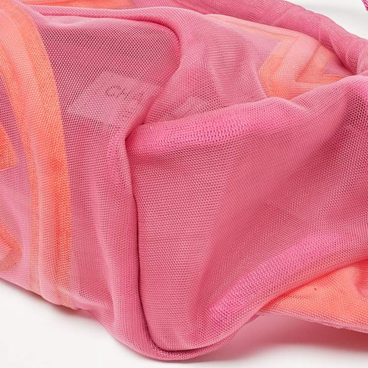 Chanel Pink Mesh & Fabric CC Belt Bag