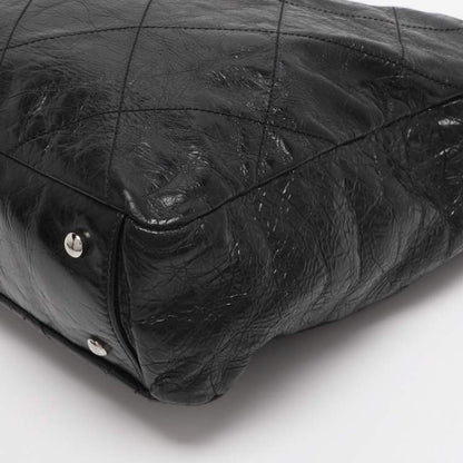 Chanel Black Quilted Glazed Leather Portobello Tote