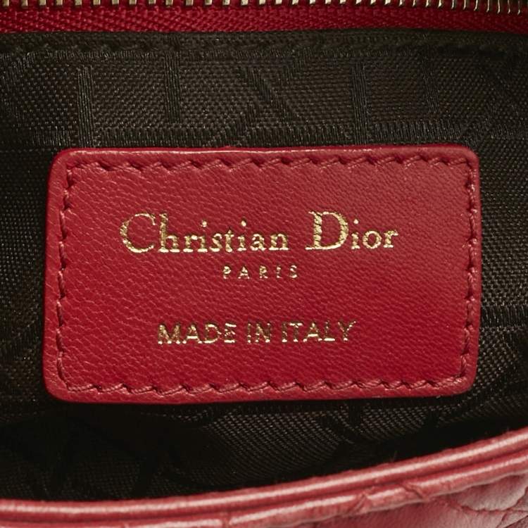 Dior Mini Lady Dior Tote in Red