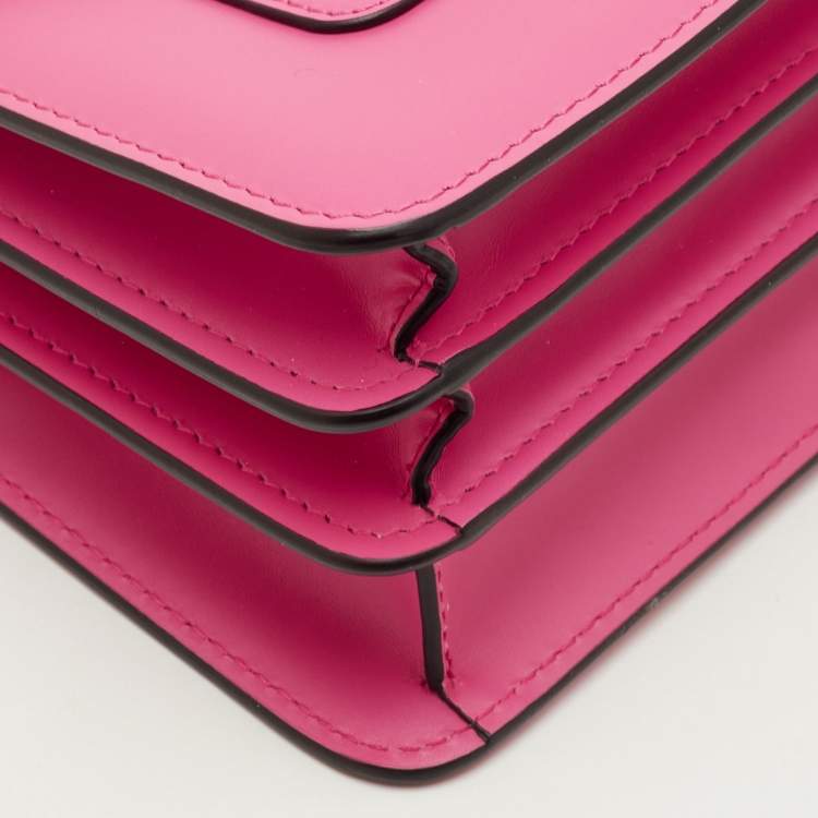 Bvlgari Serpenti Forever Small Pink Leather Flap Top Handle Bag