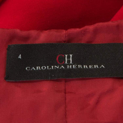 CH Carolina Herrera Red Crepe Ruffle Maxi Dress – Size S