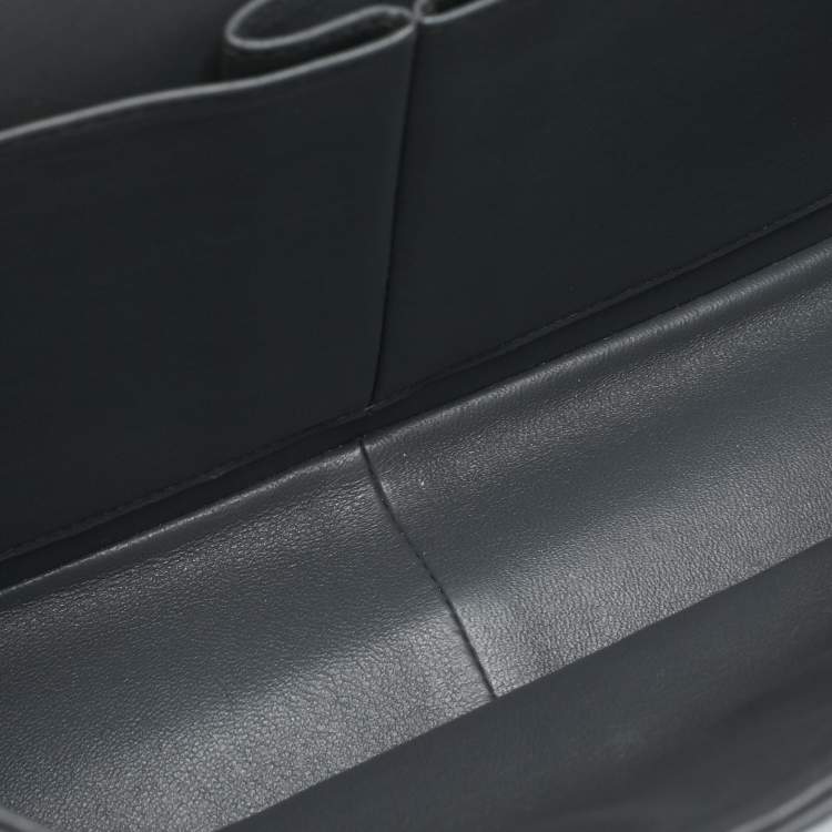 Chanel Grey Quilted Leather Jumbo Classic Double Flap Bag