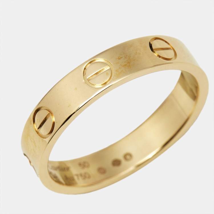 Cartier Love 18k Yellow Gold Ring Size 50
