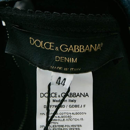 Dolce & Gabbana Patchwork Denim Bustier Top – Size M – Brand New