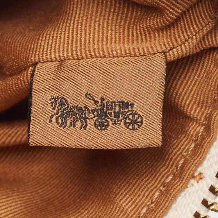 Coach Signature Double Zip Wristlet Pouch