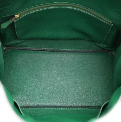 Hermes Vert Bengal Retourne Birkin 35 Bag