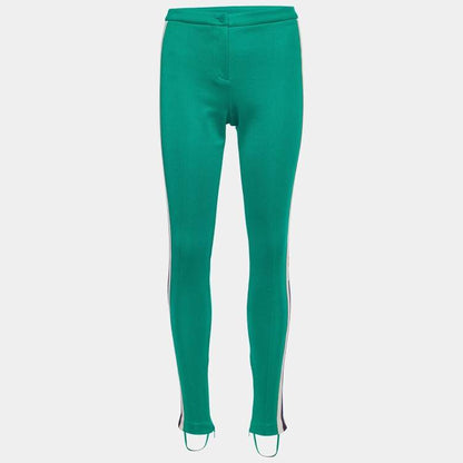 Gucci Green Tech-Jersey Side Stripe Stirrup Leggings – Size XS