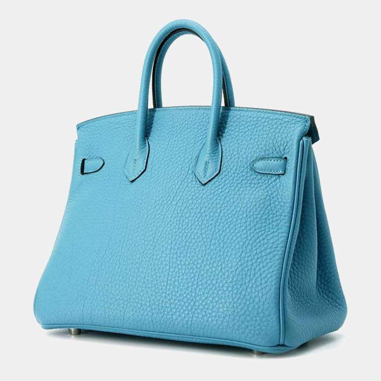 Hermès Birkin 25 Turquoise Togo Leather Rare