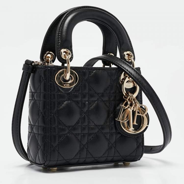 Dior Micro Lady Dior Tote – Black Cannage Leather