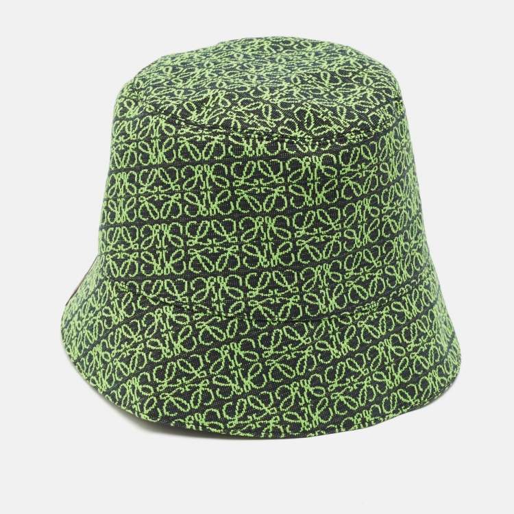 Loewe Green Anagram Jacquard Bucket Hat
