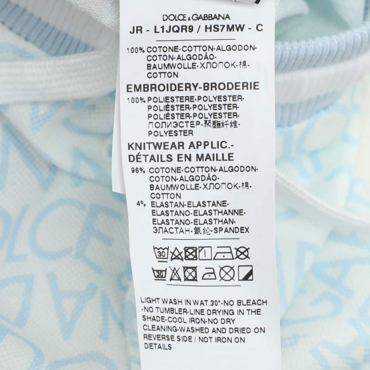 Dolce & Gabbana Baby Logo Knit Shorts – Blue/White (Size 6-9 Months, Brand New)