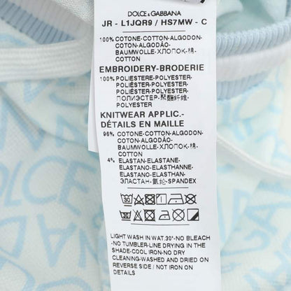 Dolce & Gabbana Baby Logo Knit Shorts – Blue/White (Size 6-9 Months, Brand New)