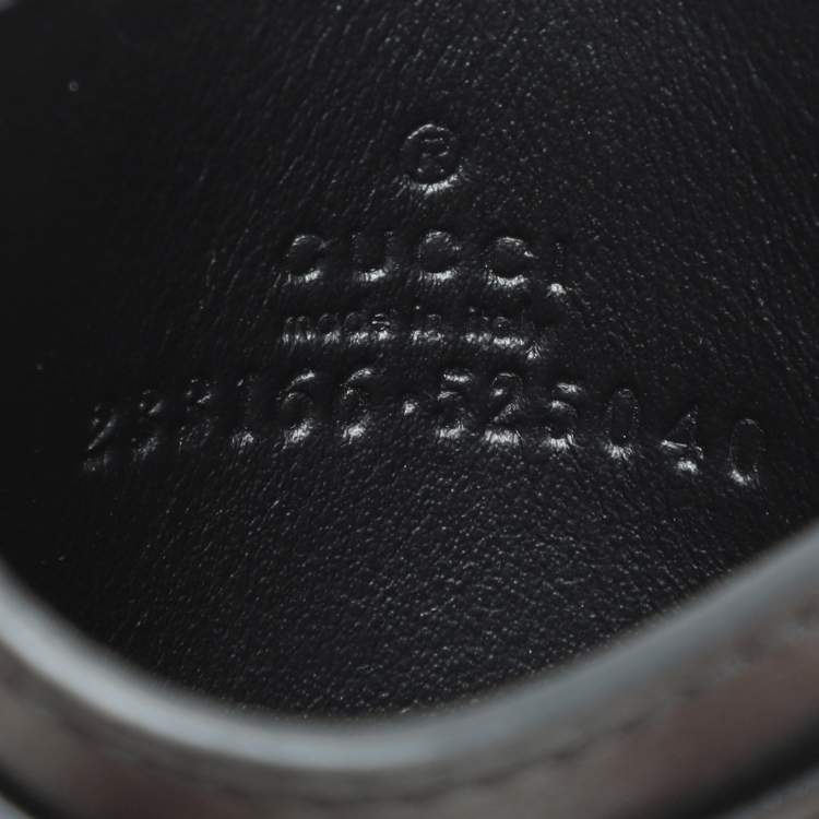 Gucci Black & Beige GG Supreme Canvas and Leather Card Holder