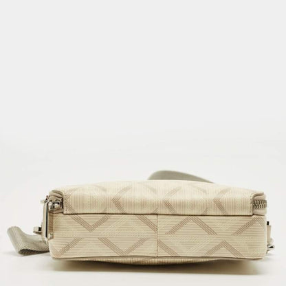 Dior Beige Diamond Print Coated Canvas & Leather Camera Bag