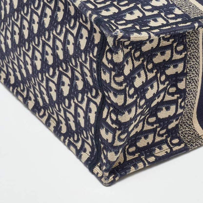Dior Navy Blue Oblique Medium Book Tote