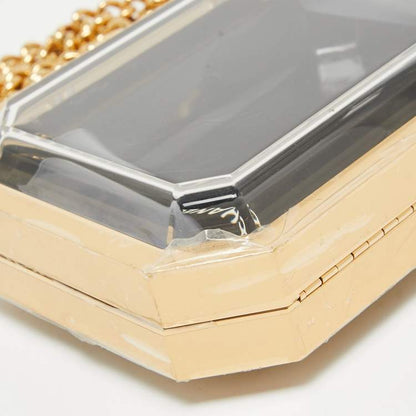 Chanel Gold Plexiglass Premiere Minaudiere Clutch Bag – Statement Piece