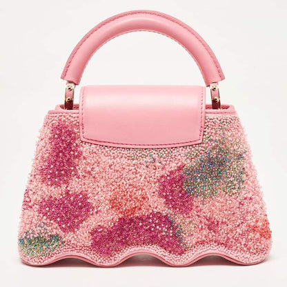 Louis Vuitton Capucines Mini – Rose Embroidered