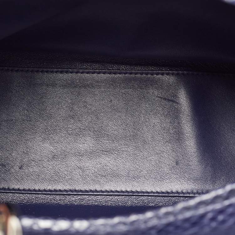 Lady Dior Large Python Bag Navy