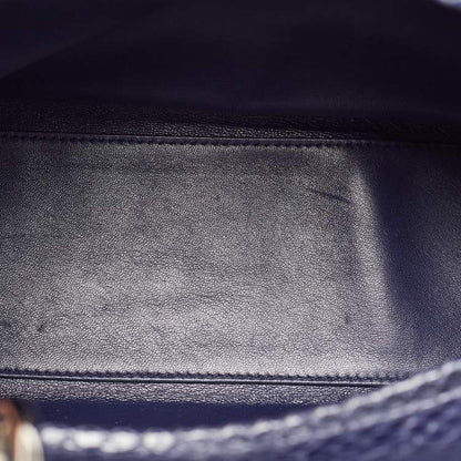 Lady Dior Large Python Bag Navy