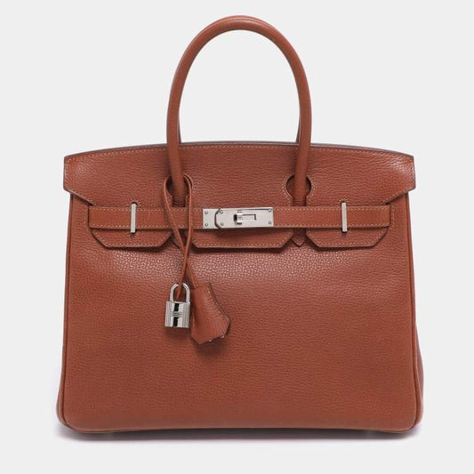 Hermès Noisette Evercolor Leather Palladium Hardware Birkin 30 Bag